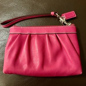 Coach leather wristlet. Like new